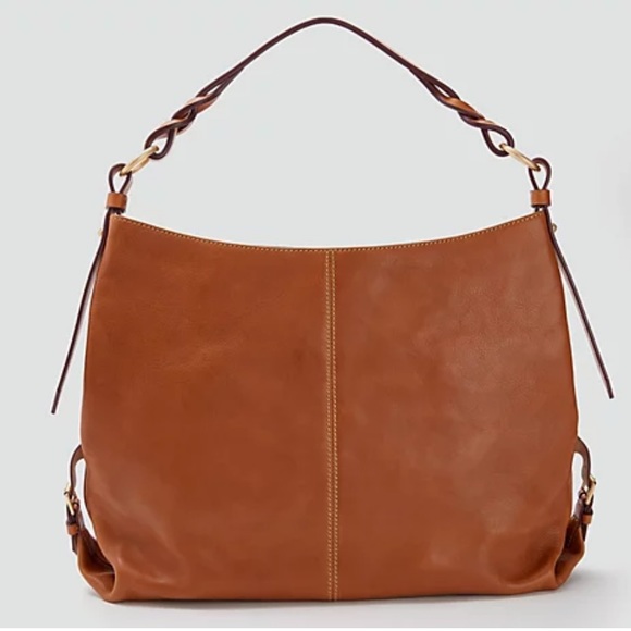 Dooney & Bourke Handbags - Dooney & Bourke Florentine Leather Twist Sac Shoulder Bag in Natural NEW
